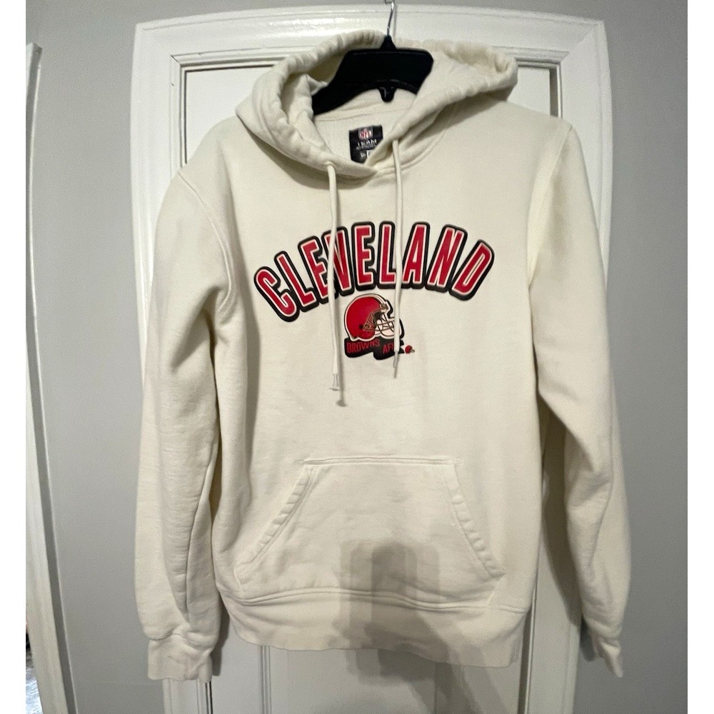 New Era Cleveland Browns NFL White Sweatshirt Hoodie, Size M